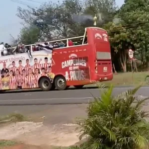 Der paraguayische Verein Libertad de Pirayú bei der Meisterfeier
