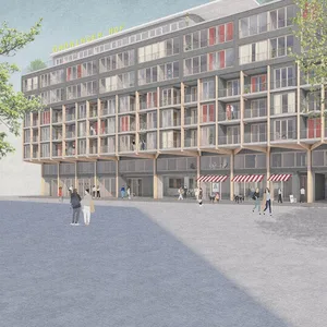 So soll der Gröninger Hof mit Blick von der Straße aussehen.