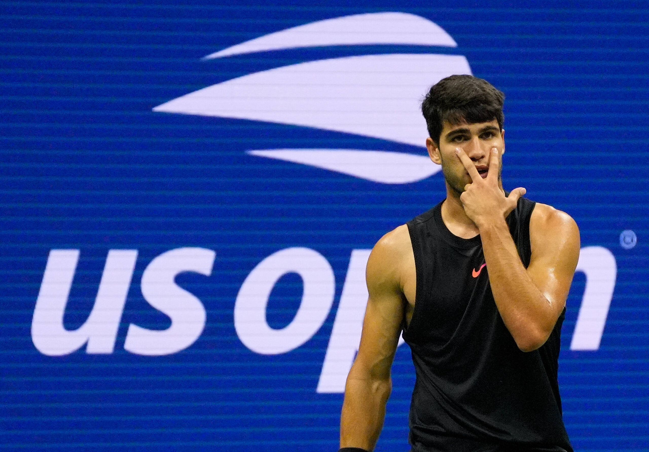 Carlos Alcaraz wirkt fassungslos bei den US Open