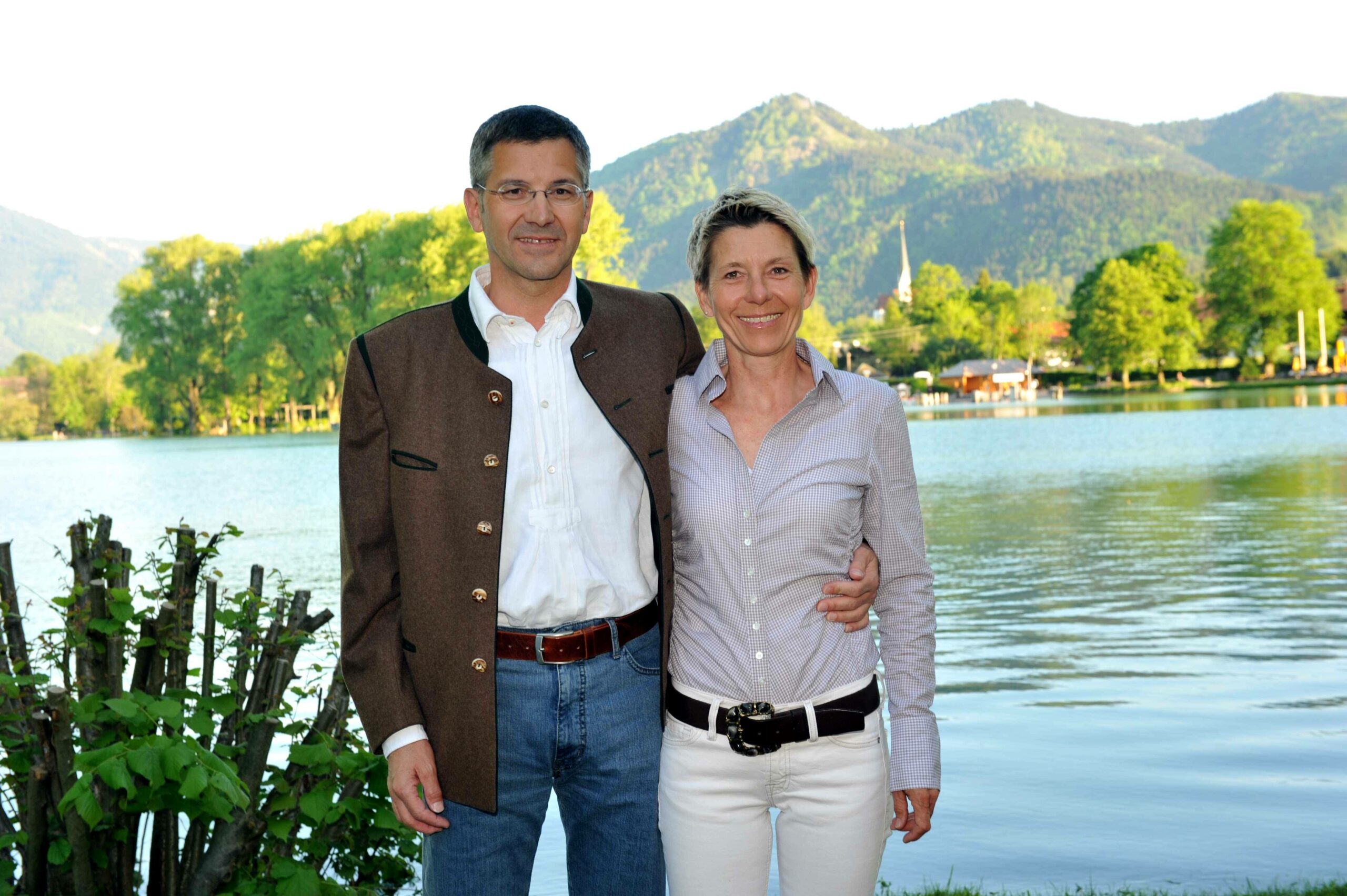 Herbert Hainer und Frau Angelika am Tegernsee