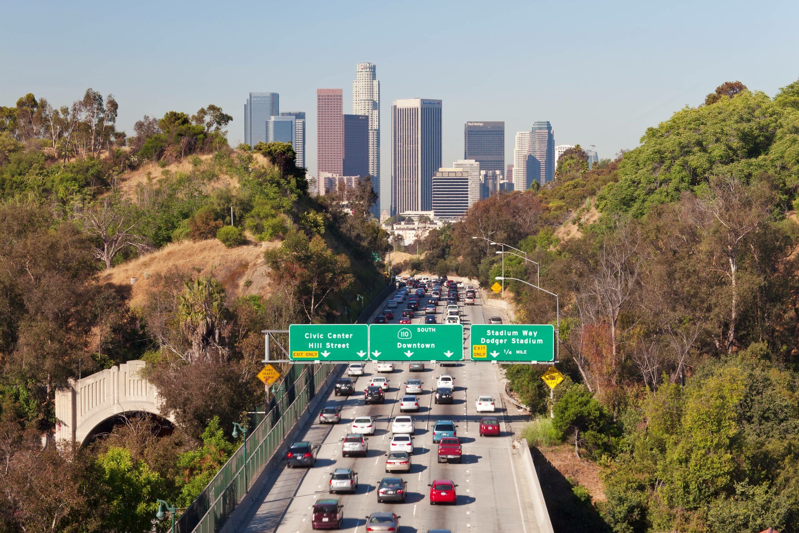 Highway in Richtung Los Angeles