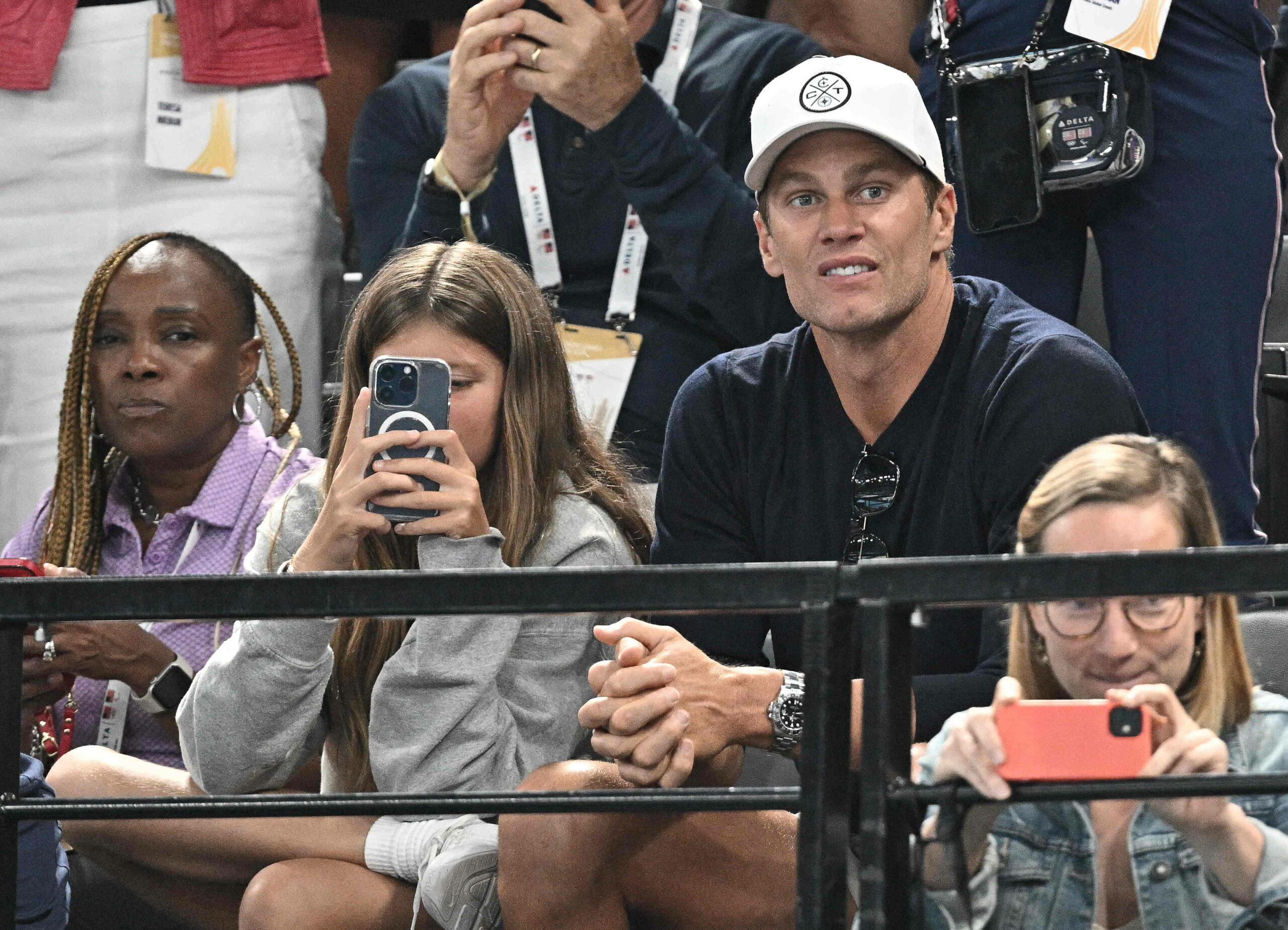 Football-Superstar Tom Brady bei Turnwettkämpfen in Paris