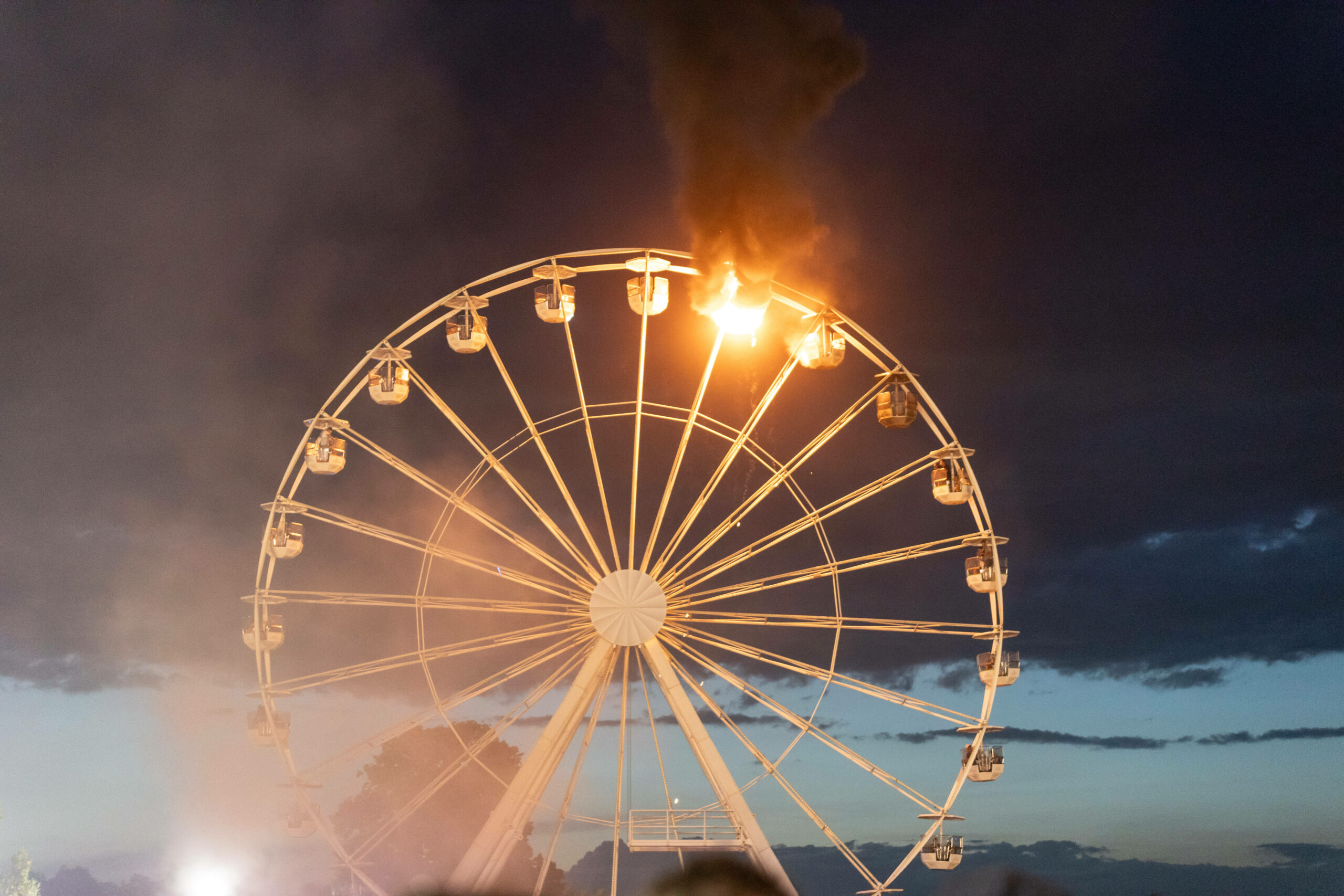 Feuer auf dem Highfield Festival