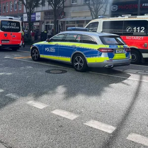 Feuerwehr sowie Polizei im Einsatz