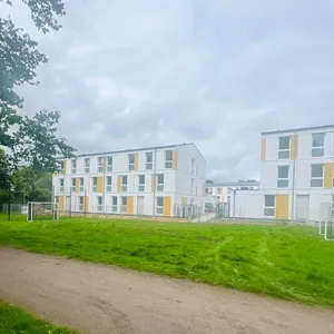 Modulhäuser der Unterkunft am Luisenhof