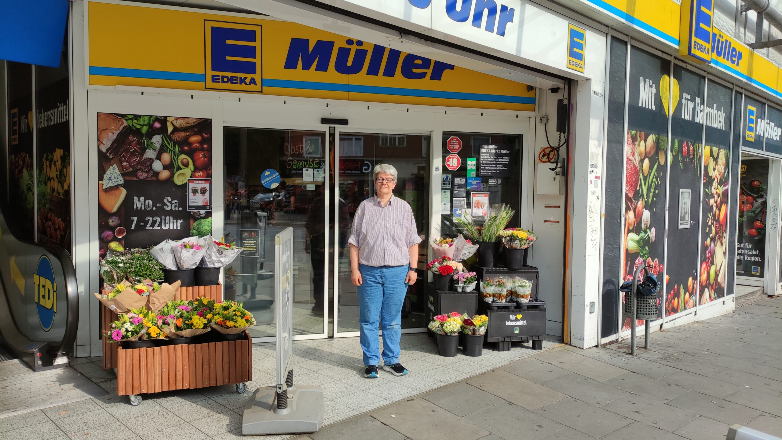 Inga Müller (48) führte in ihrem Supermarkt in Barmbek die „Stille Stunde“ ein.