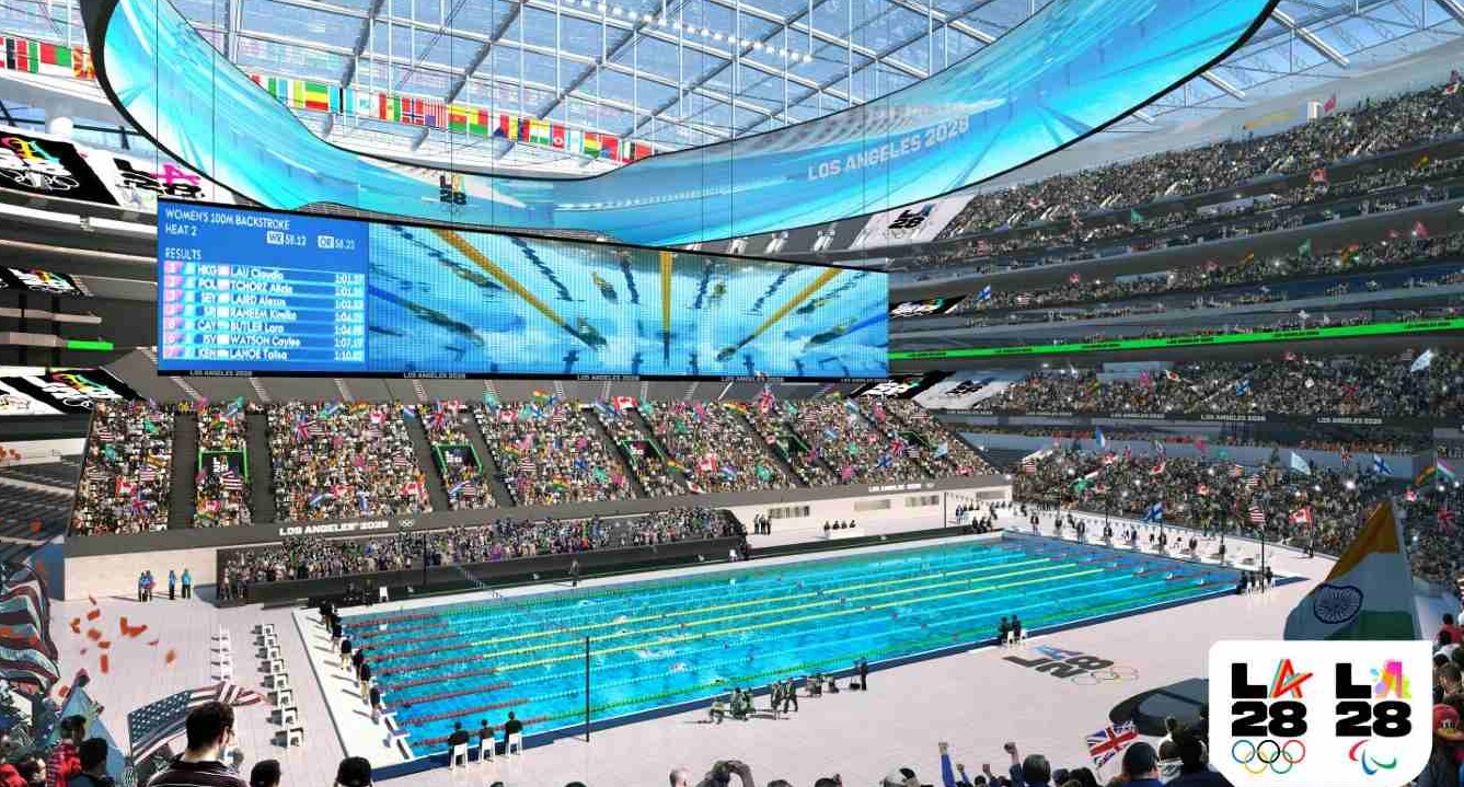 Schwimmhalle bei Olympia 2028 in Los Angeles