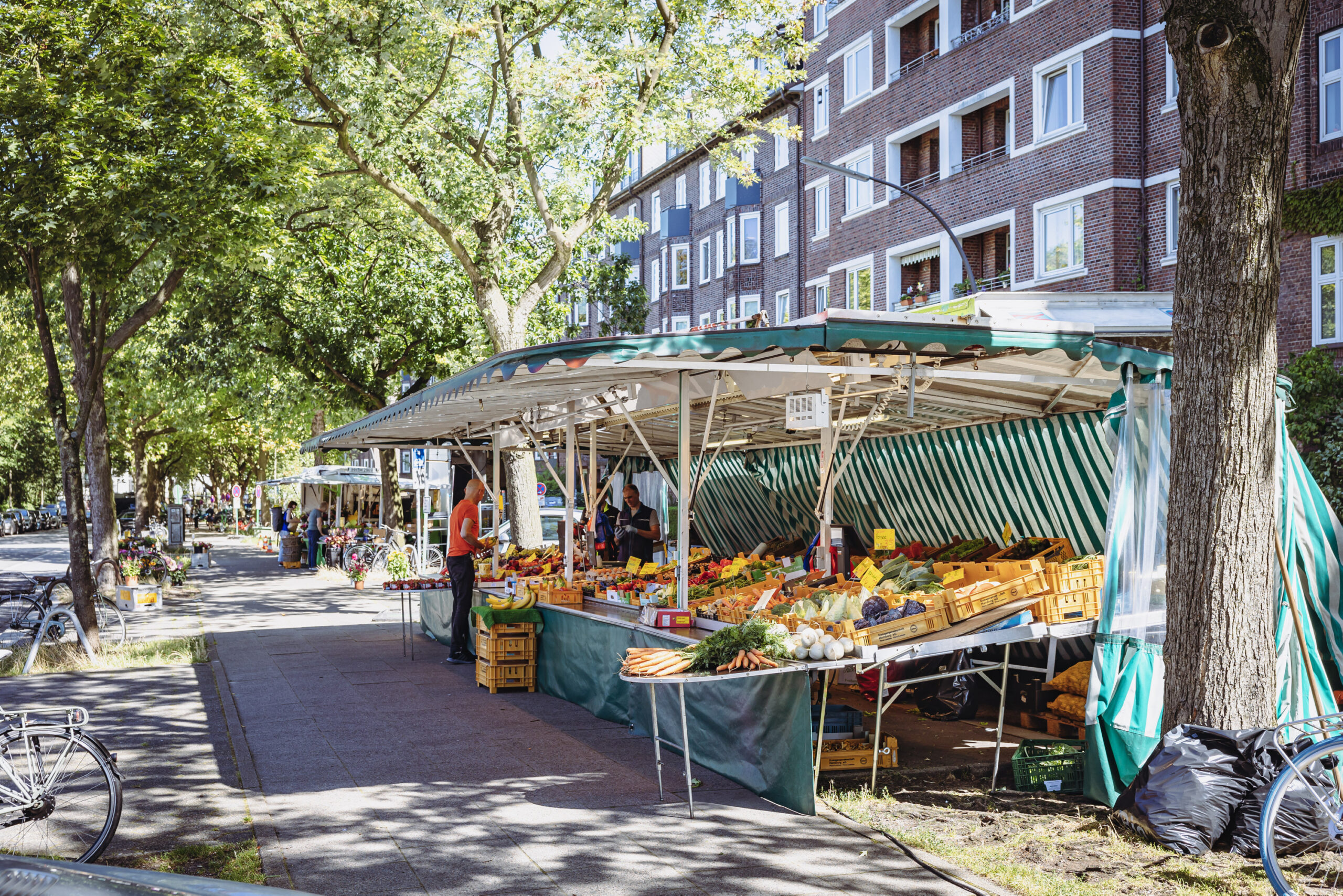 Der Mini-Markt am Schlump mit nur zwei Ständen