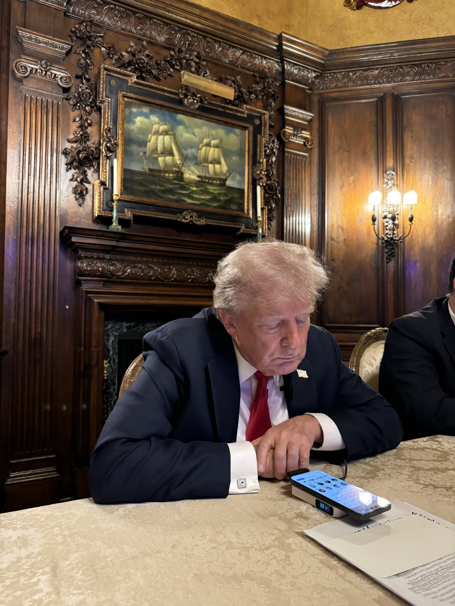 Donald Trump beim LIve-Interview mit Elon Musk