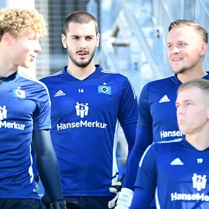 Matheo Raab, Tom Mickel, Marko Johansson und Hannes Hermann
