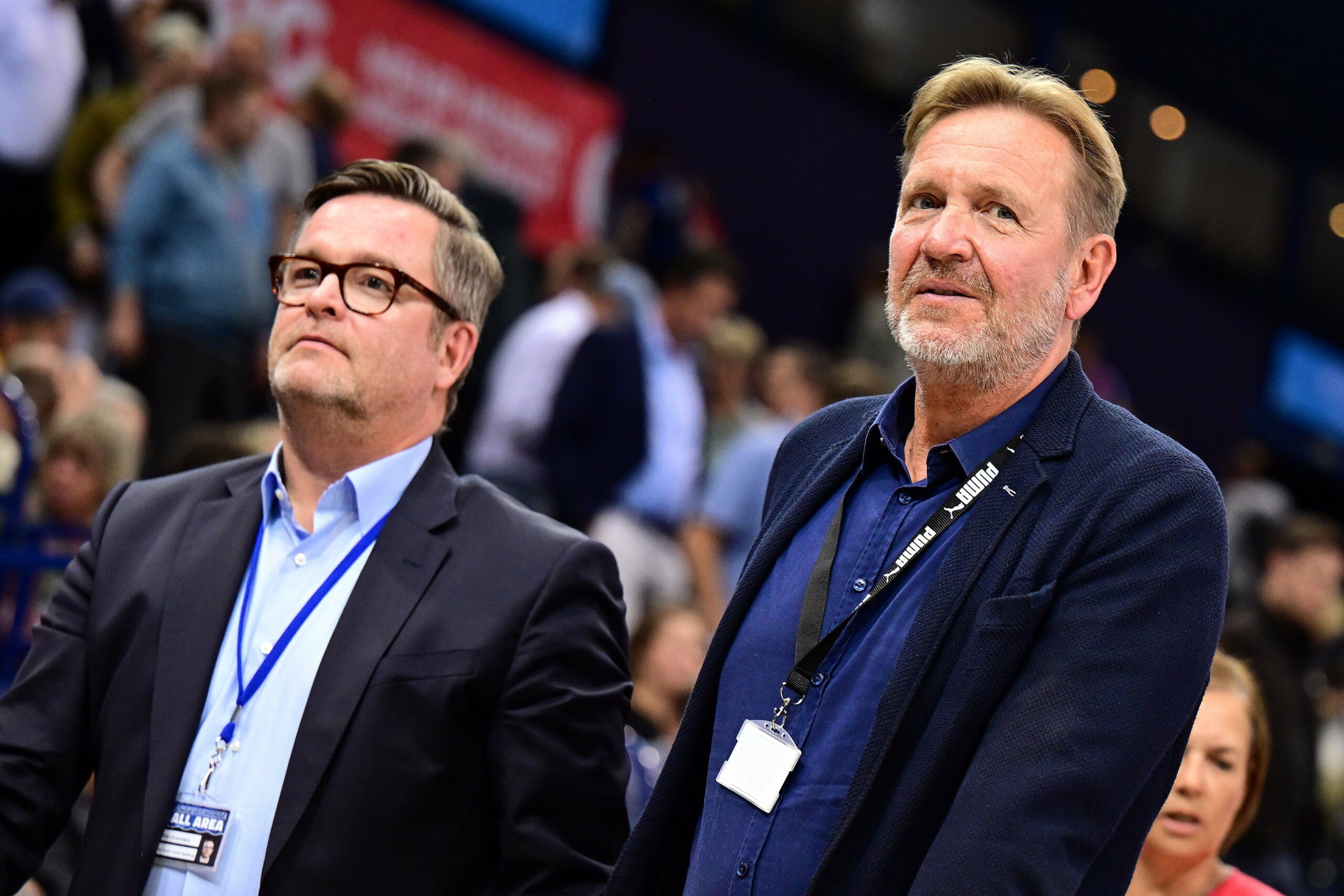 Martin Schwalb und Marc Evermann aus dem HSV-Präsidium