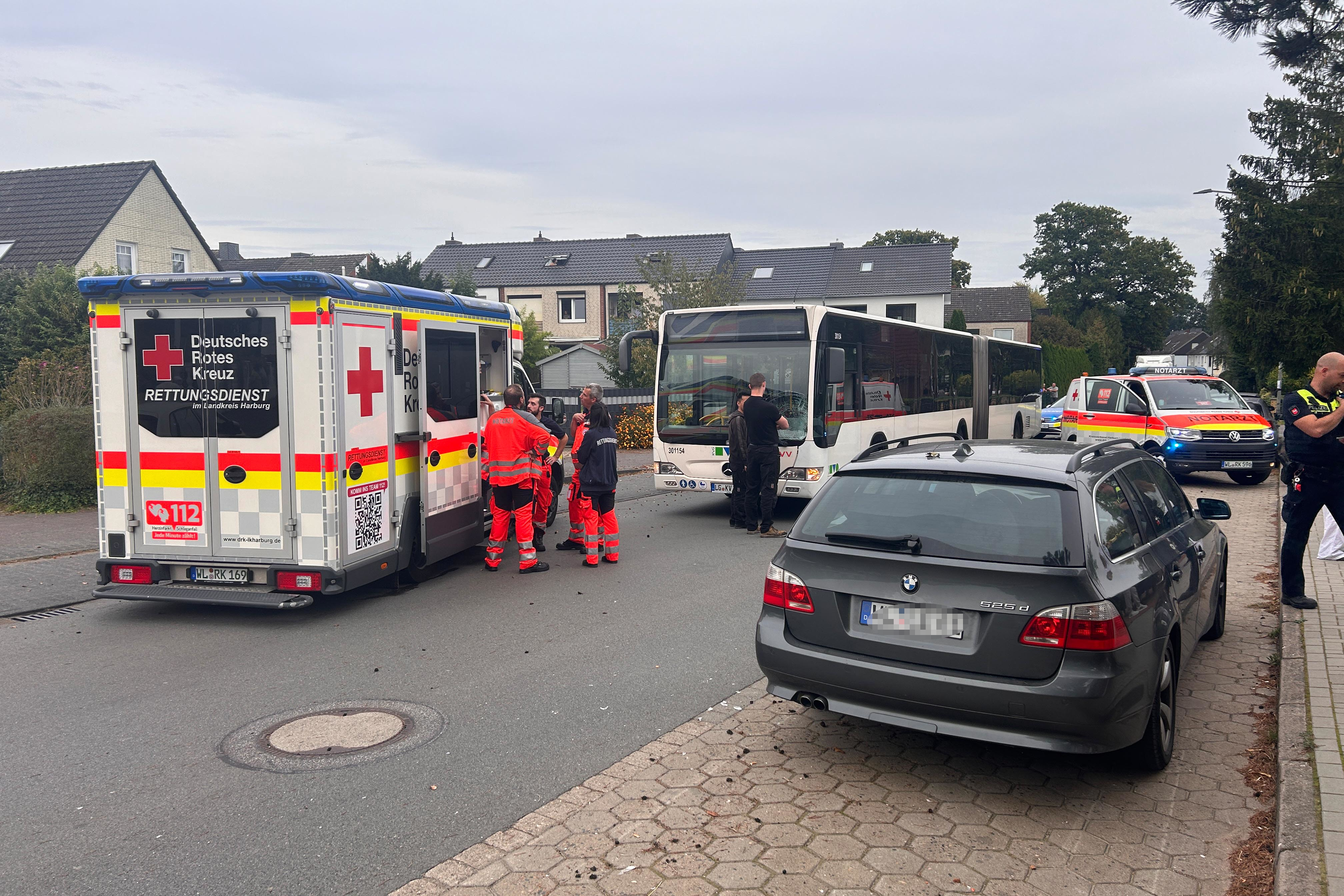 Der Unfallort am Übergang der Höpenstraße zur Bürgermeister-Heitmann-Straße in Seevetal bei Hamburg.