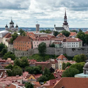 Skyline von Tallinn, Estland.