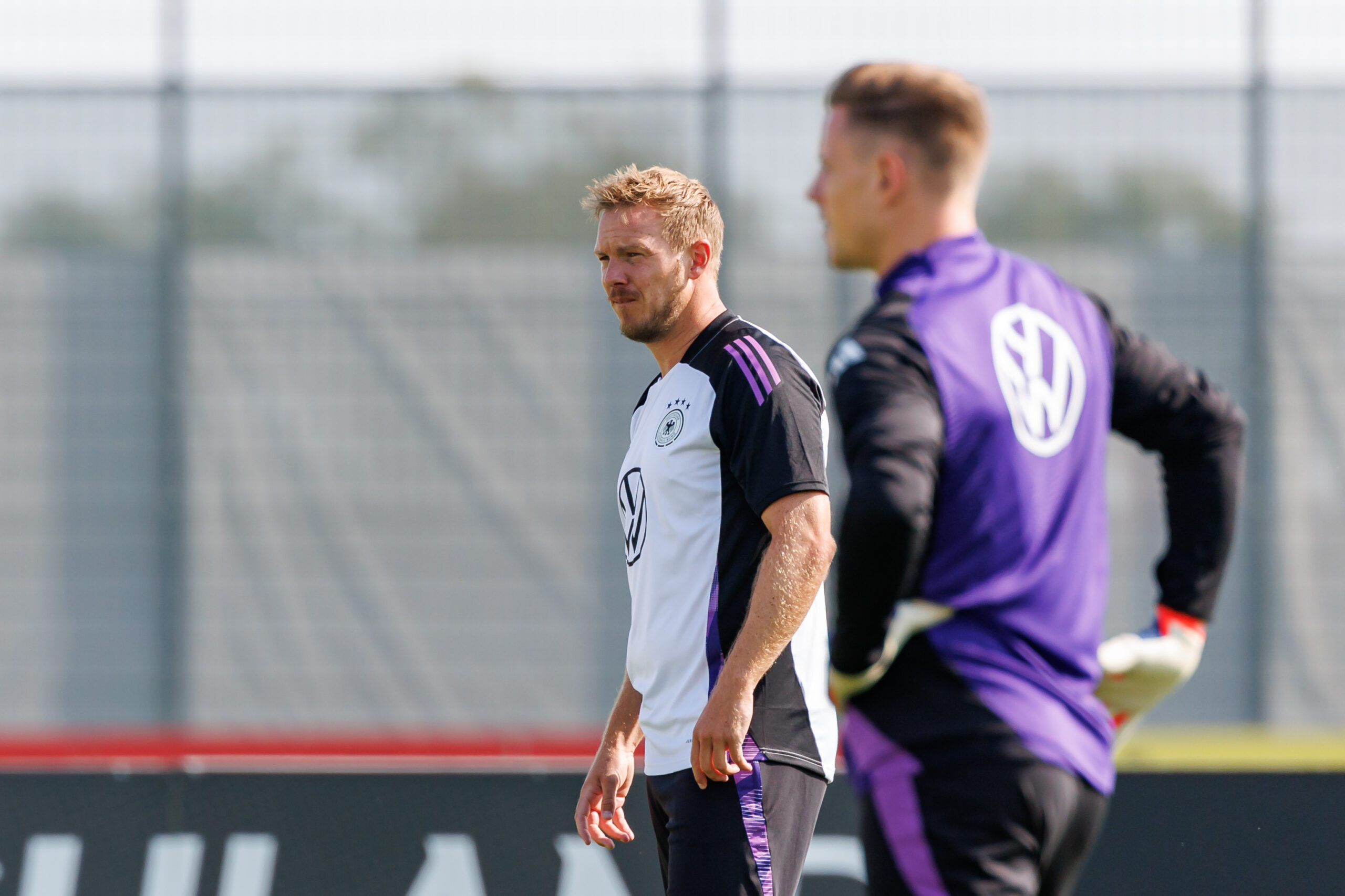 Julian Nagelsmann und Marc Andre ter Stegen im Training