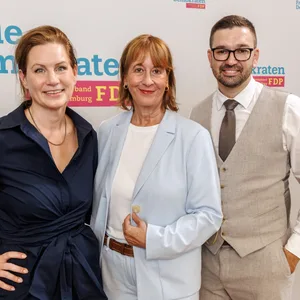 Die Kandidaten der FDP Hamburg auf der Landesliste zur Bürgerschaftswahl, Sonja Jacobsen, Katarina Blume und Sami Musa