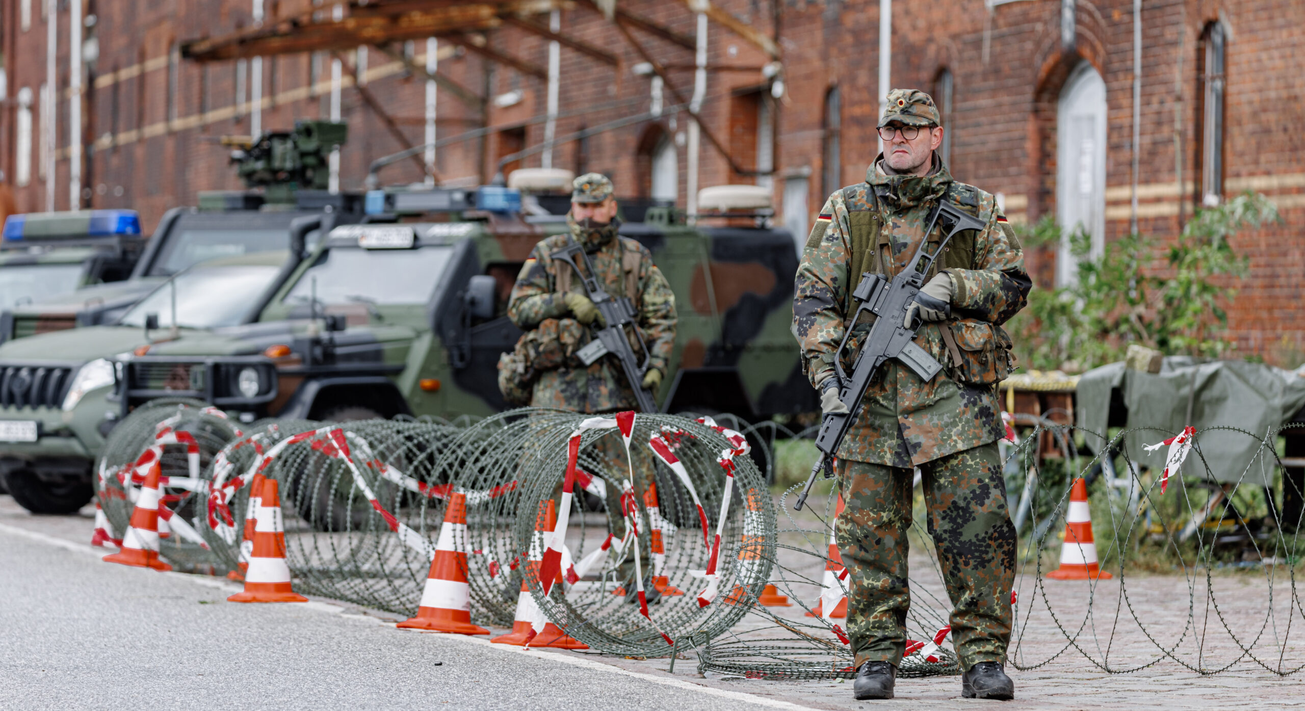 Bundeswehrsoldaten übten im Hamburger Hafen den Verteidigungsfall unter den Namen „Red Storm Alpha“.