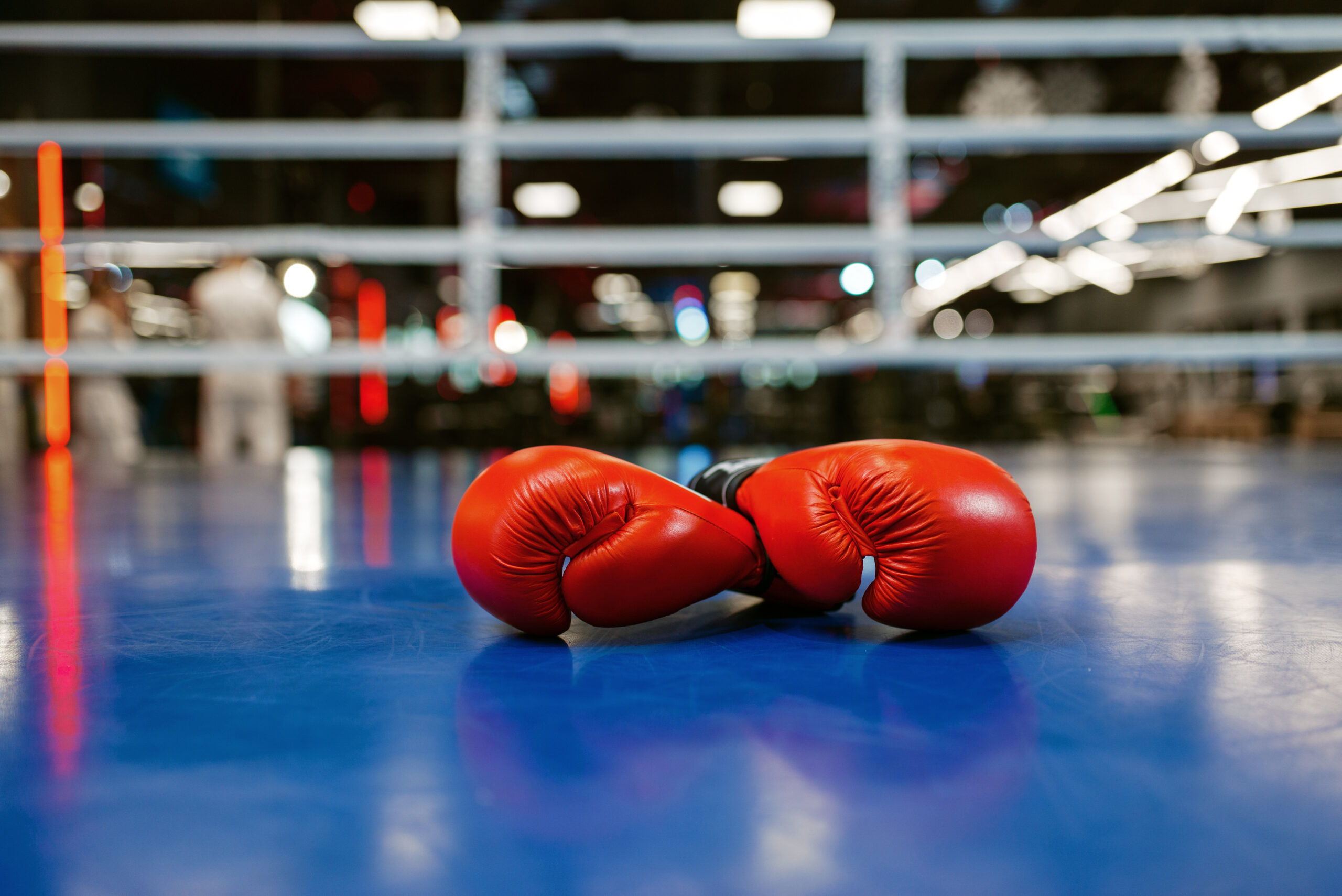 Boxhandschuhe im Ring