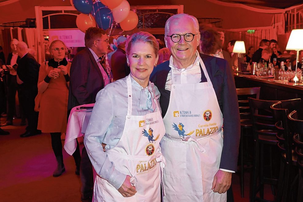 Cornelia Poletto und ihr Mann Rüdiger Grube im „Palazzo“-Zelt