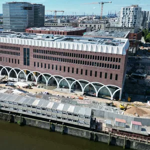Großbaustelle: Das Überseequartier in der HafenCity.