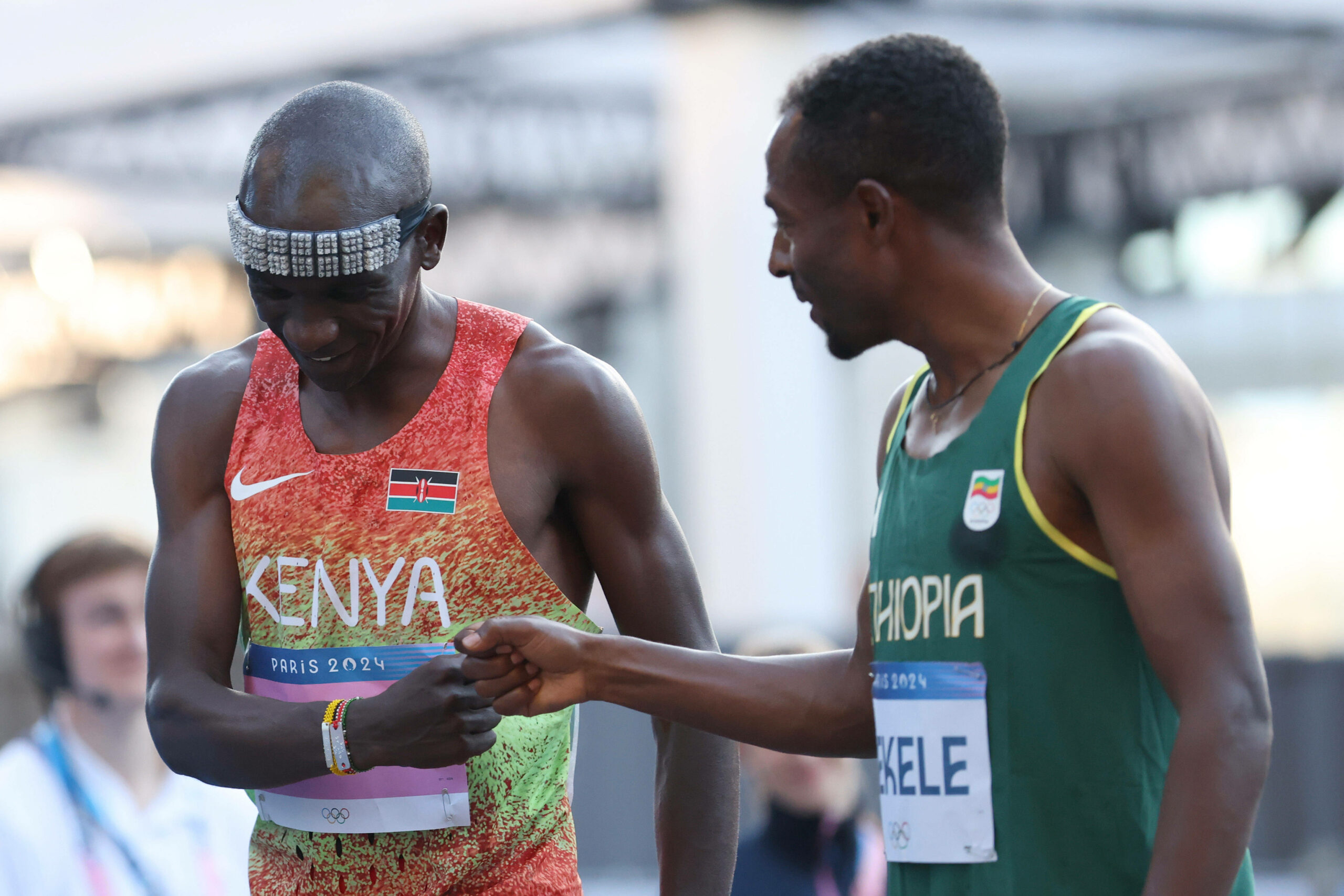 Eliud Kipchoge, der wohl beste Langstreckenläufer seiner Zeit, ging für Kenia auch in Paris an den Start.