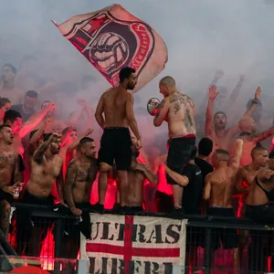 AC Milan Ultras im Spiel gegen AS Rom.