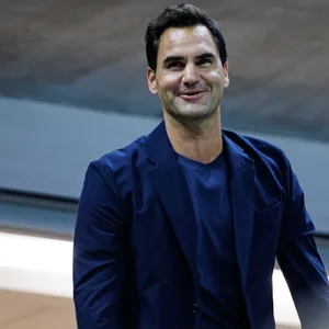 Roger Federer lacht