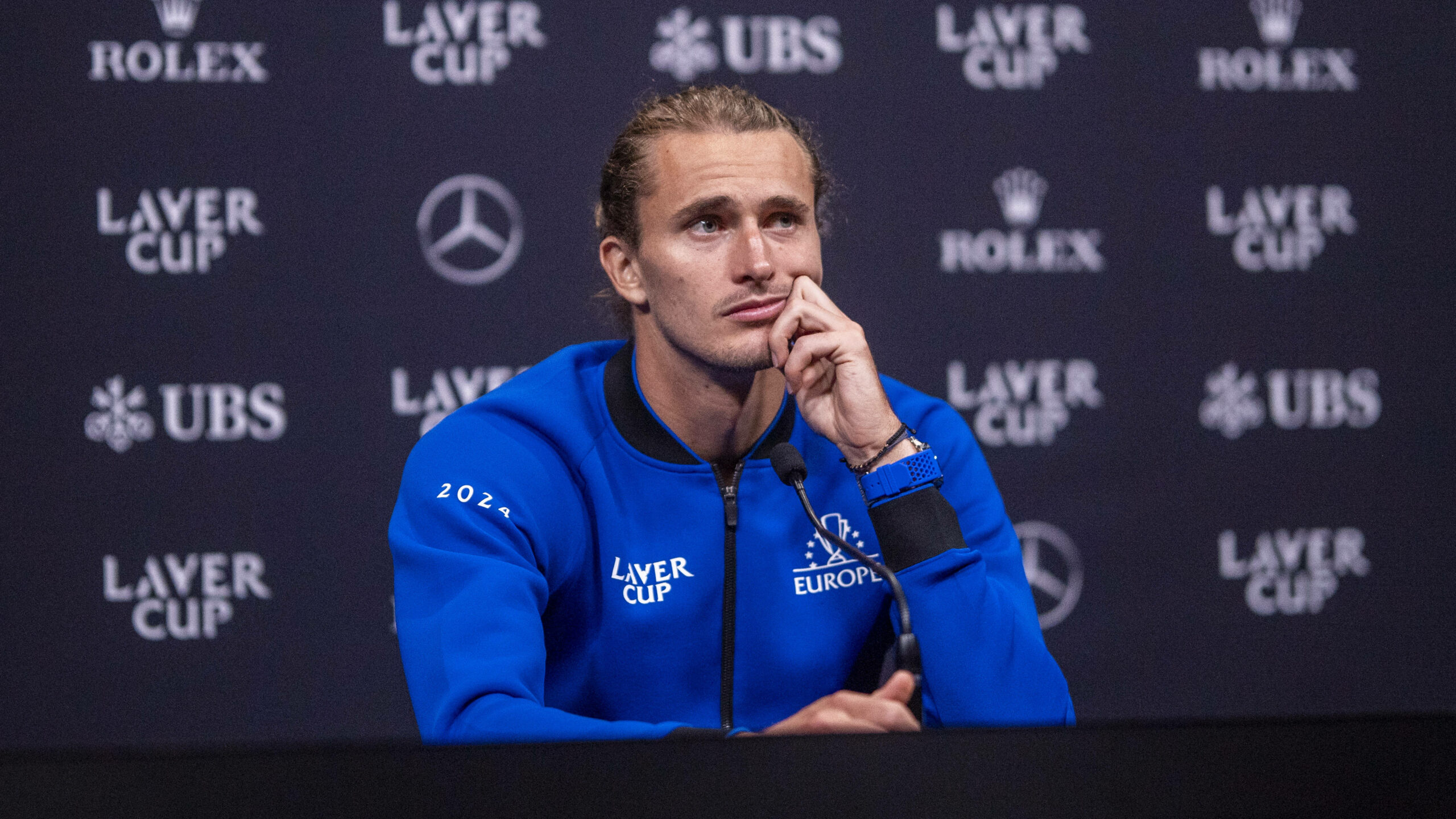 Alexander Zverev auf der Pressekonferenz beim Laver Cup.