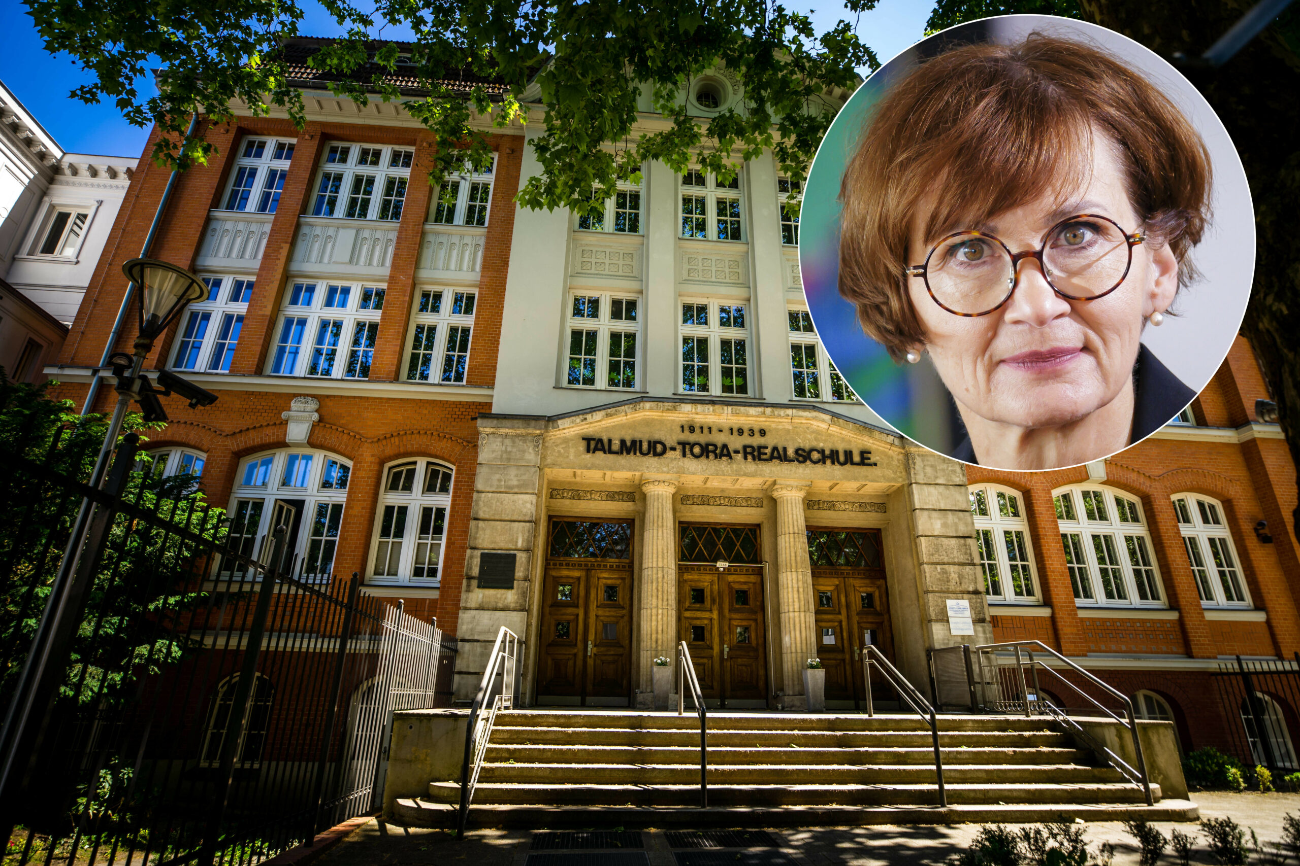 Bundesbildungsministerin Bettina Stark-Watzinger besuchte am Freitag die jüdische Joseph-Carlebach-Schule im Grindelviertel.