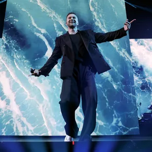 Justin Timberlake bei seinem Auftritt in London – in Hamburg waren keine Pressefotografen zugelassen.