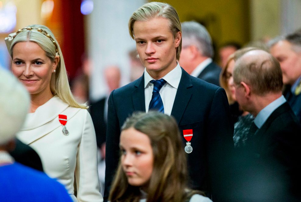 Kronprinzessin Mette-Marit von Norwegen und ihr Sohn Marius Borg Høiby.