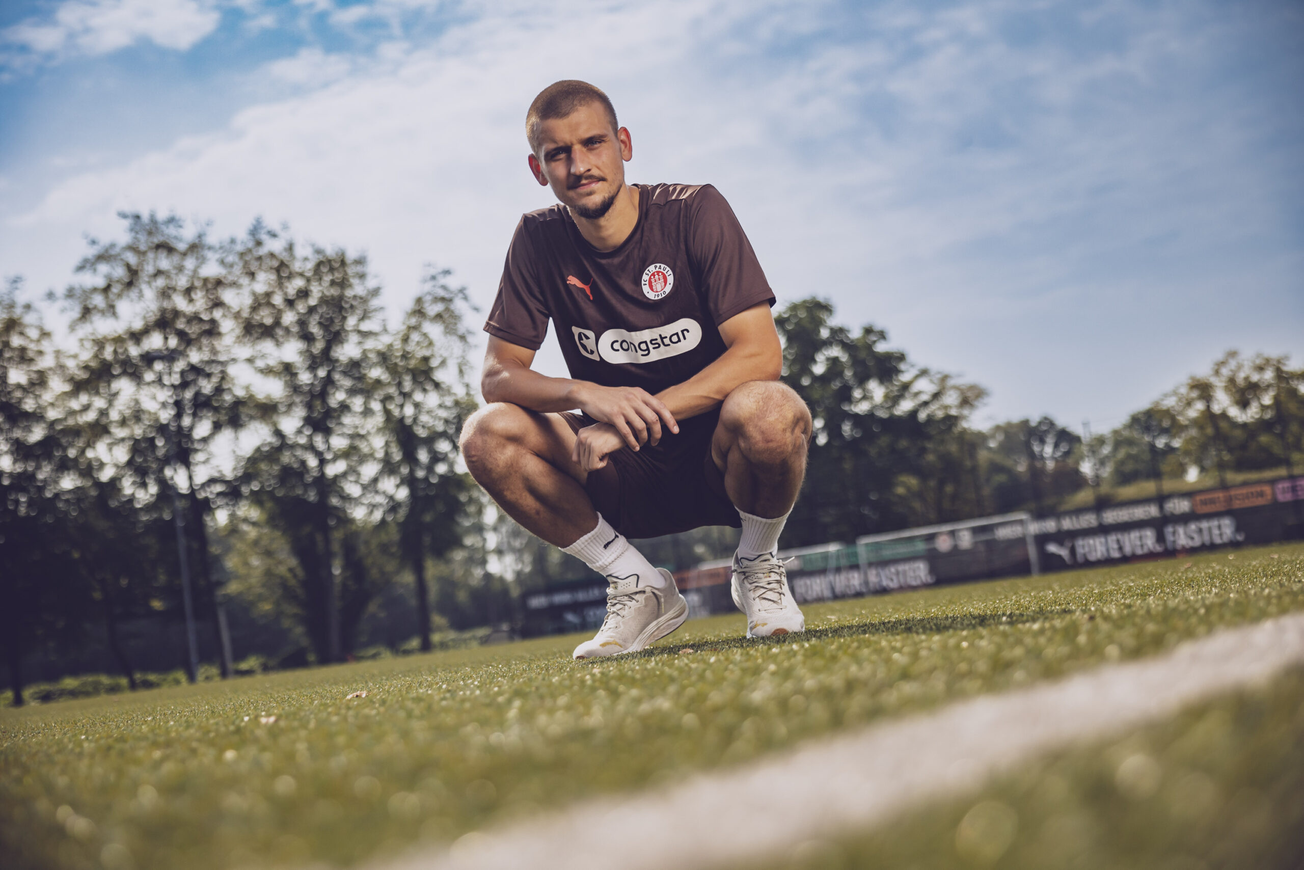 Adam Dzwigala auf dem Trainingsplatz des FC St. Pauli