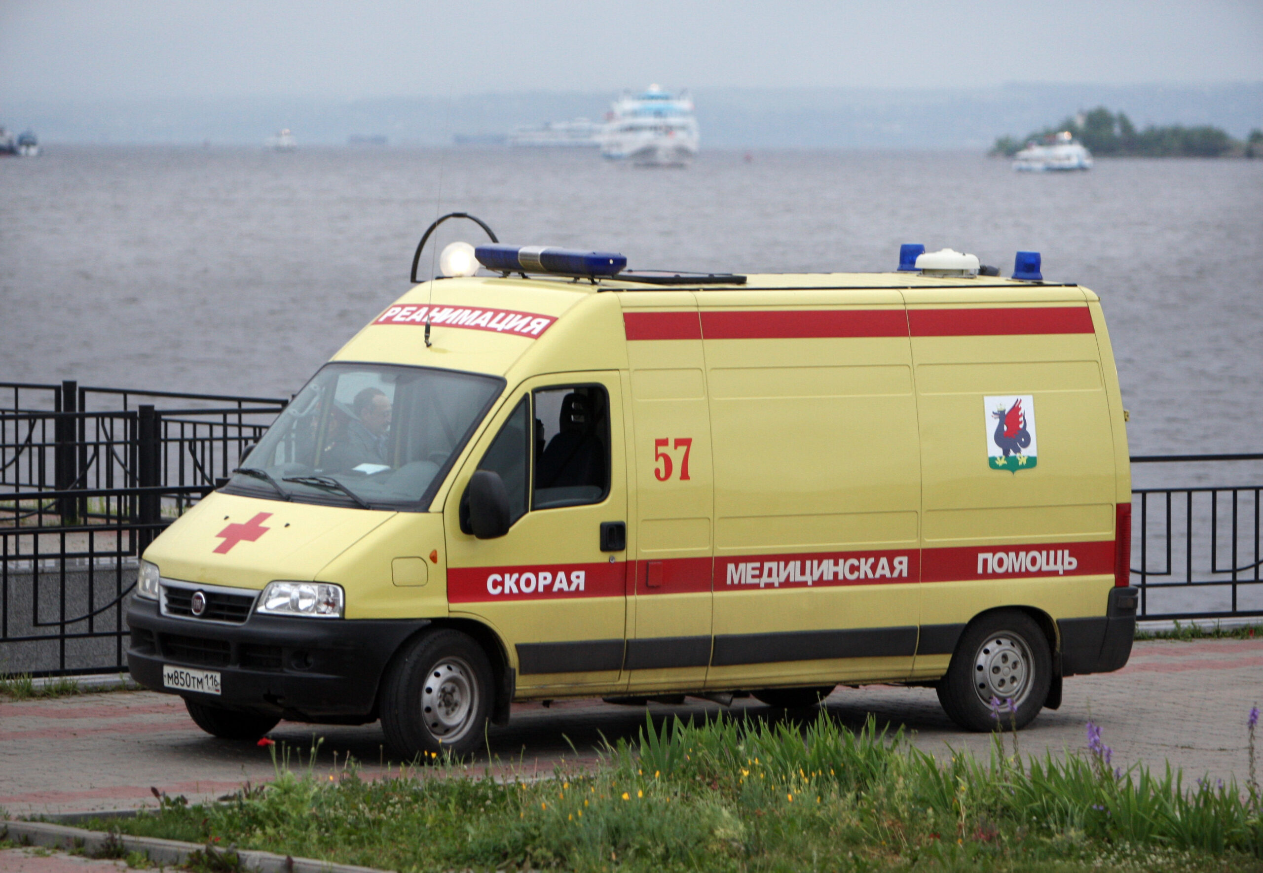 Russischer Rettungswagen im Einsatz (Symbolbild).