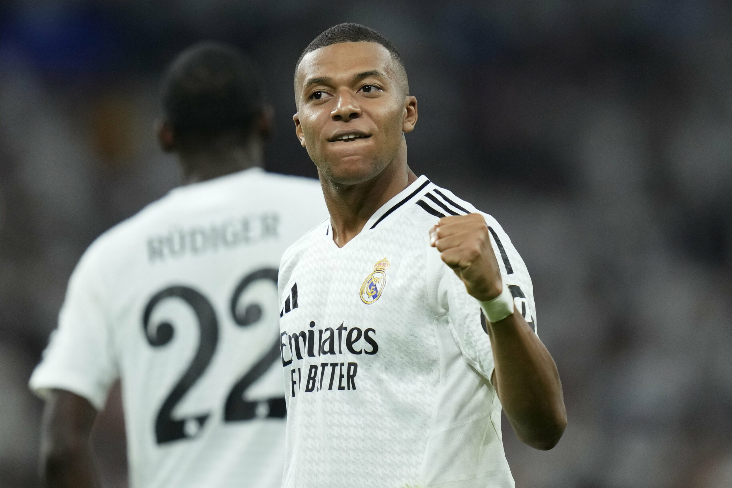 Inzwischen freut sich Kylian Mbappé über Tore für Real Madrid.