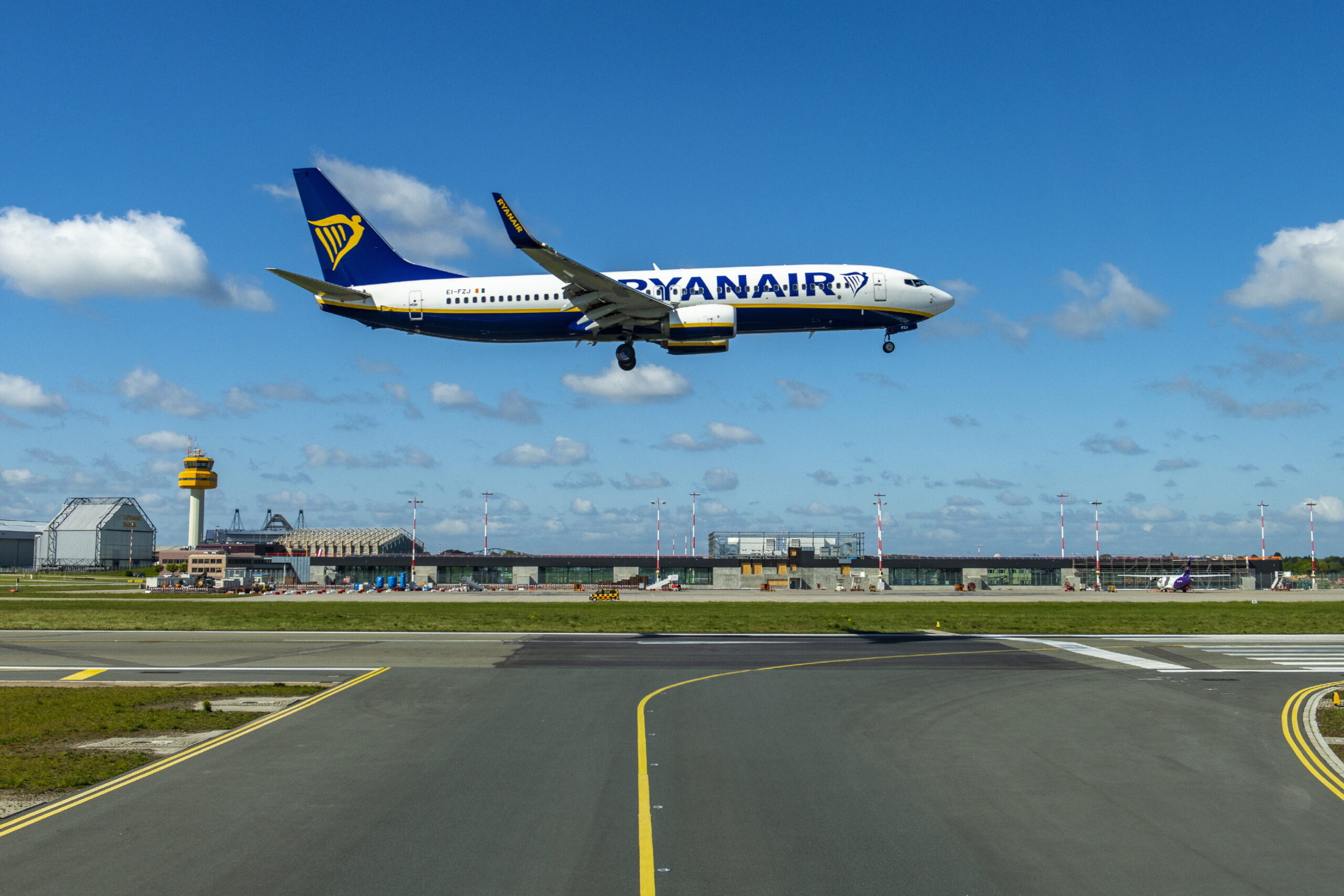 Eine Ryanair-Maschine landet in Hamburg (Symbolbild).