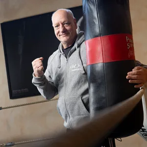 Olaf Jessen am Boxsack