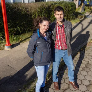 Alina Mackens und Sebastian Hildebrandt sind Geschäftsführer von zwei der insgesamt 48 Handwerksbetriebe am Poppenbütteler Bogen.