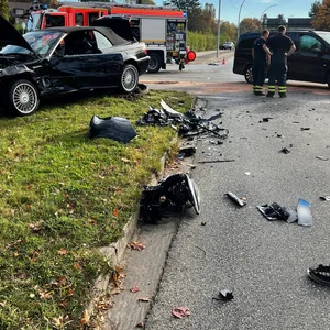 Die Unfallstelle an der Kreuzung Deelböge Ecke Alsterkrugchaussee.