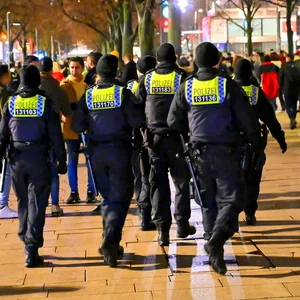 Polizeibeamte am Jungfernstieg (Archivbild).