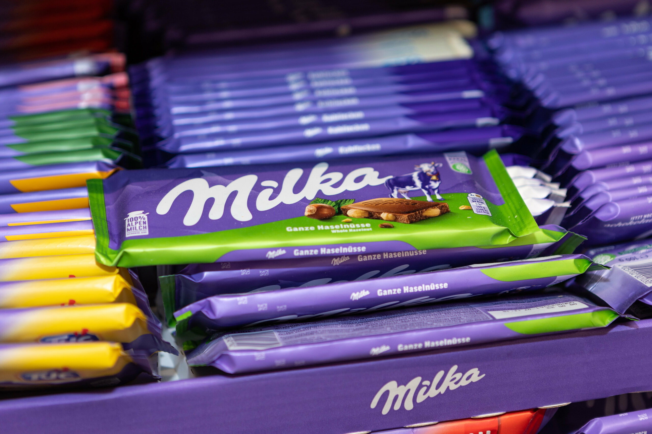 Schokoladen der Firma Milka in Tafeln