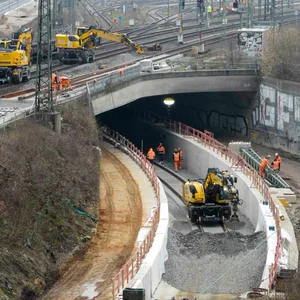 Die Baustelle am Diebsteich im März 2024.