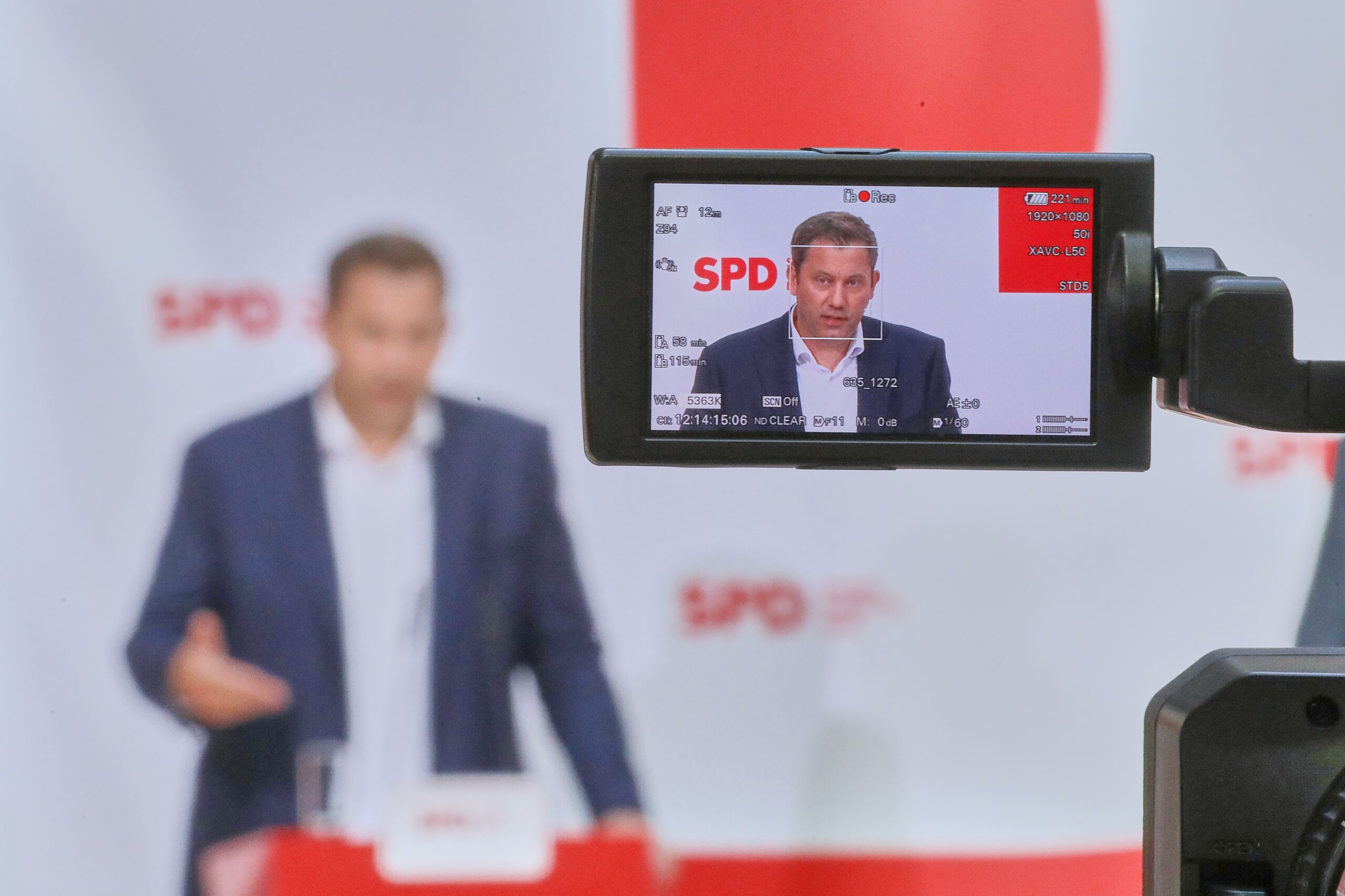 SPD-Chef Lars Klingbeil bei einer Pressekonferenz (Archivbild).