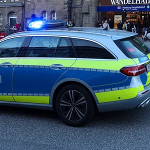 Ein Streifenwagen am Hamburger Hauptbahnhof (Symbolbild).