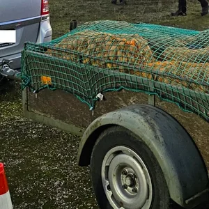700 Kilo Kartoffeln: Dieser völlig überladene Anhänger wurde bei der Kontrolle bei Cuxhaven aus dem Verkehr gezogen.