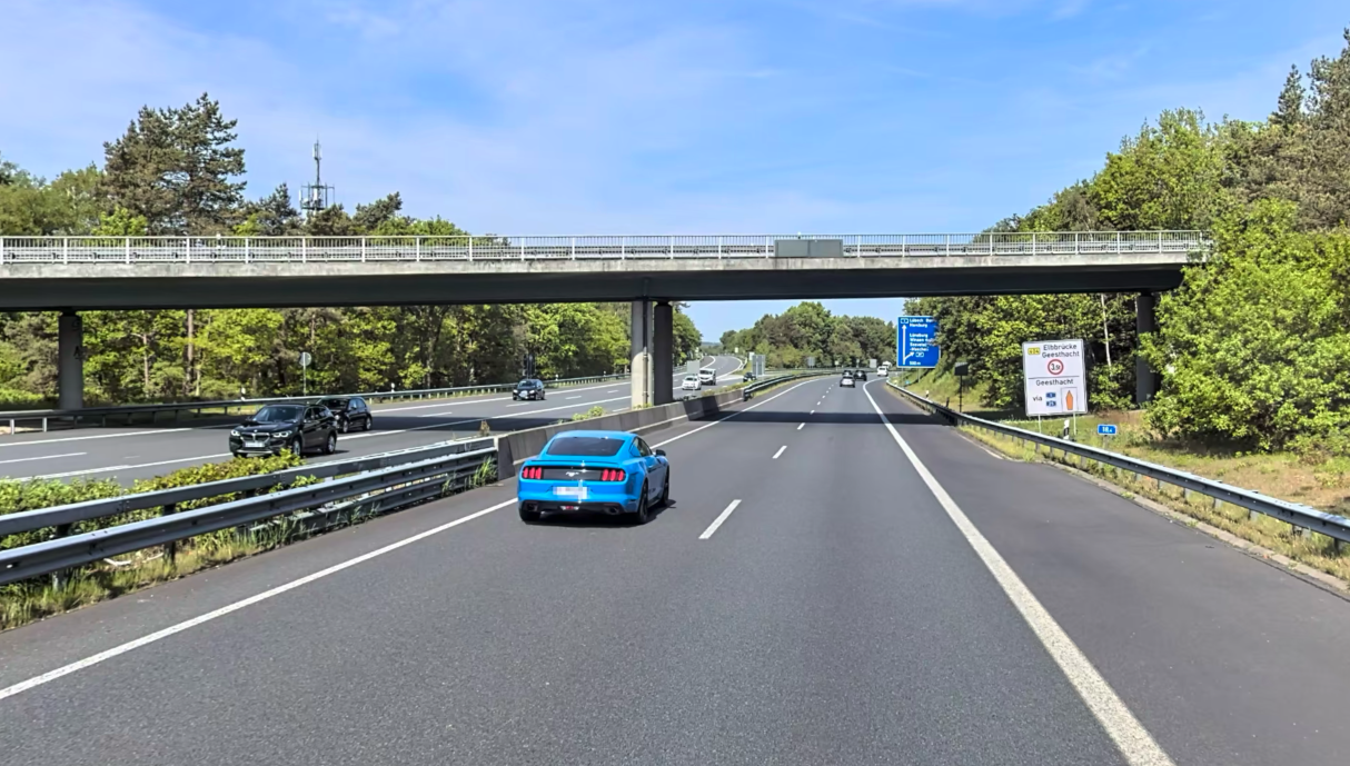 A7-Brücke zwischen dem Horster Dreieck und der Anschlussstelle Seevetal-Fleestedt