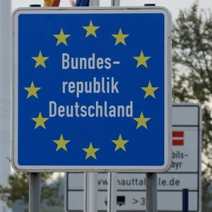 Schild an der deutsch-dänischen Grenze