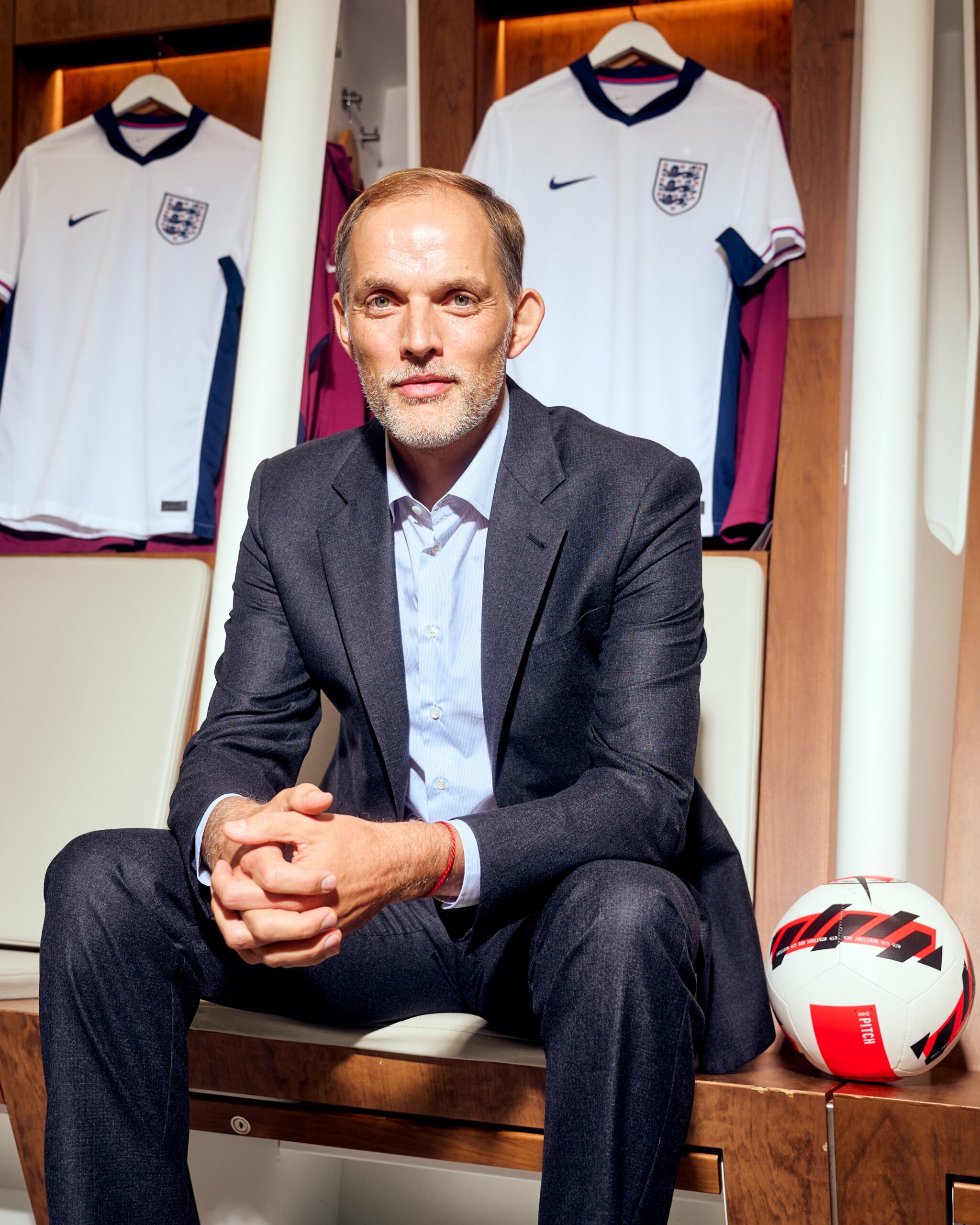 Thomas Tuchel in Wembley in der Kabine