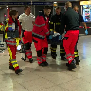 Seine Begleiterin erlitt ebenfalls schwere Verletzungen, war jedoch durchgehend ansprechbar. Ob ihre Verletzungen lebensgefährlich sind, ist noch unklar. Ebenfalls ist unklar, wie es zum Treppensturz kam.