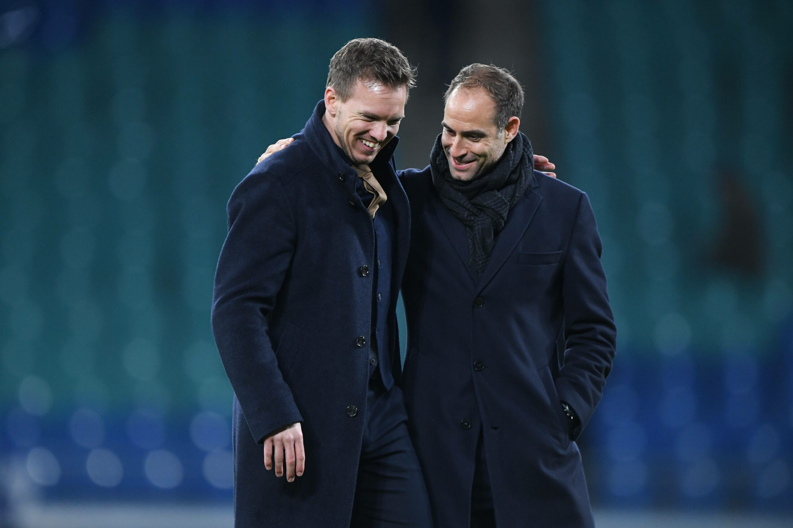 ulian Nagelsmann mit Oliver Mintzlaff arm in arm