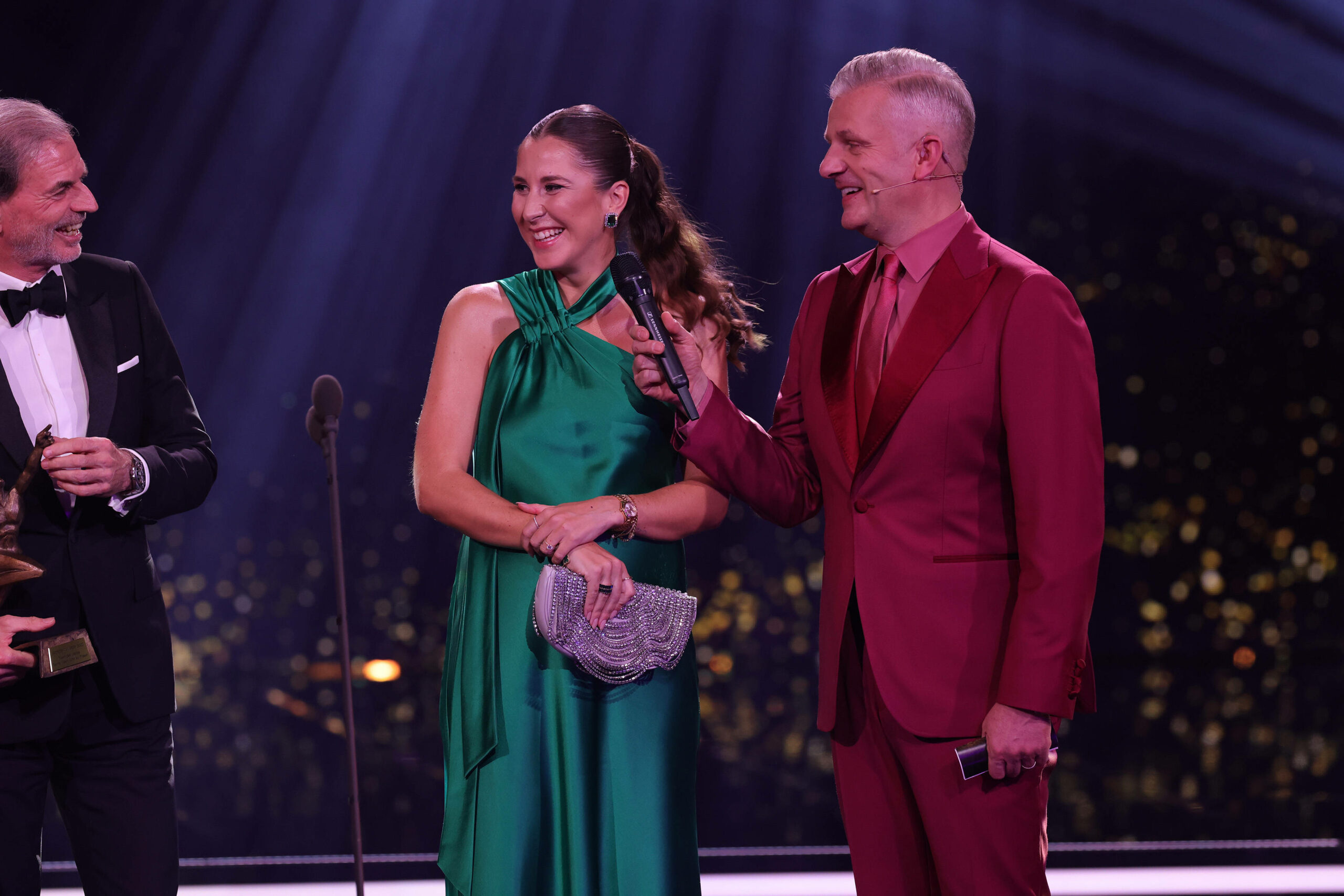 Rainer Maria Salzgeber und Belinda Bencic anlässlich der Verleihung der Sports Awards