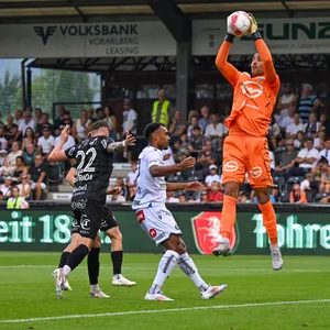 Dejan Stojanovic im Tor des SCR Altach